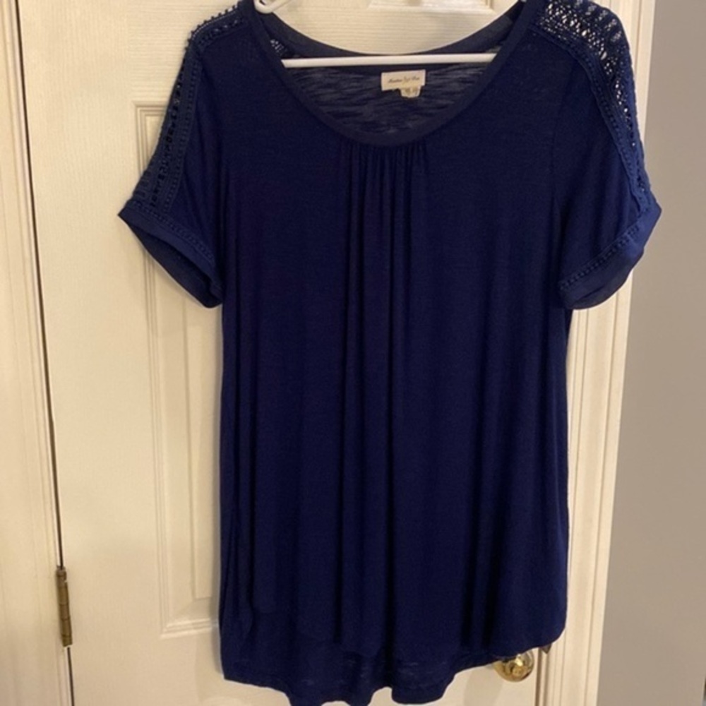 NWOT Meadow Rue top navy size L - Picture 1 of 3